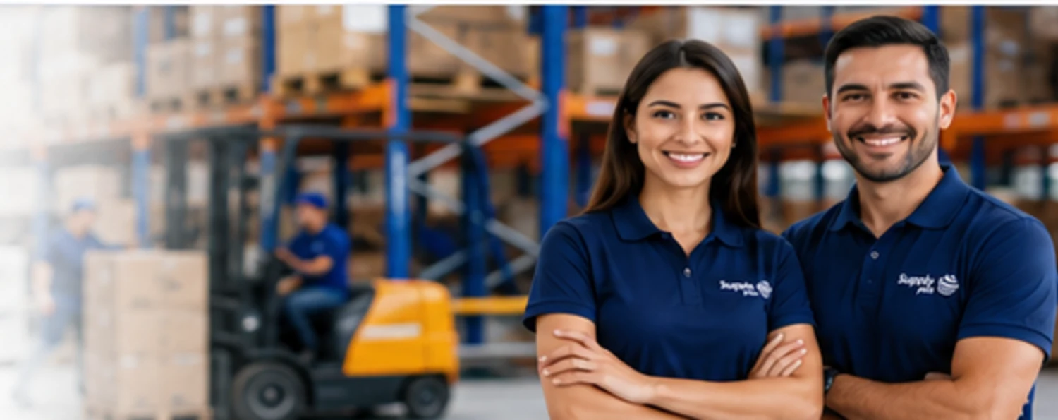 Equipo de SupplyPlus Logistics en una operación de bodega